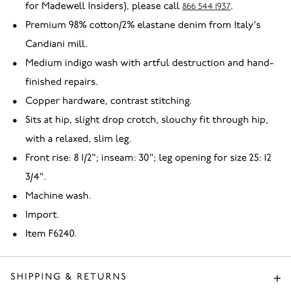 Madewell Slim Boyjean in Brinville wash Sz 30 EUC - Picture 6 of 6